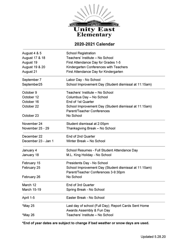 20-21 Calendar